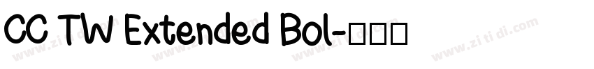 CC TW Extended Bol字体转换